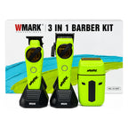 Combo WMARK NG-1613 3 en 1 Barber Kit Verde Neón con su caja